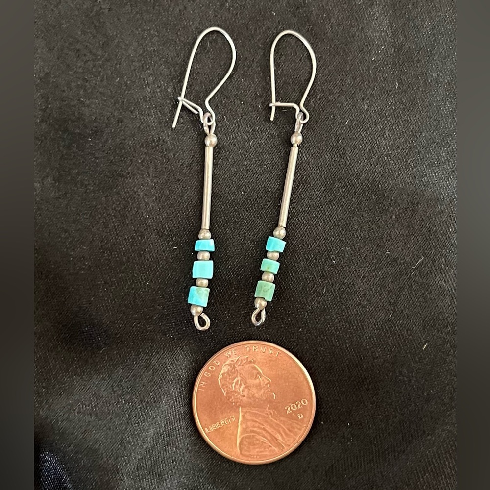 Turquoise sterling silver earrings